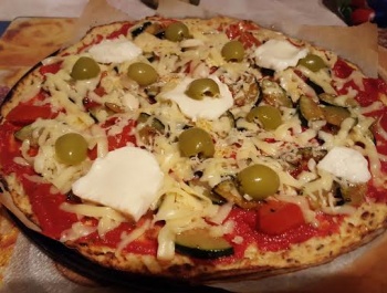 Karfiolos diétás pizza